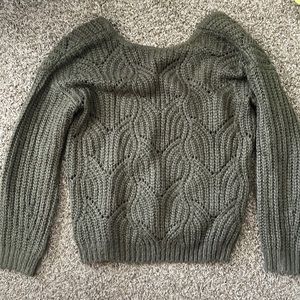 Low back knit sweater